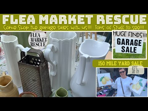 HUGE GARAGE SALES, YARD SALES & THRIFT STORE FINDS! FLIPPING FOR PROFIT-SHOP AT GARAGE SALES WITH ME