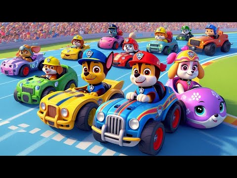 Paw Patrol Ultimate Rescue | Chase, Skye, Marshall,Chase Chibi Car Race | Funny Story | Rainbow 3