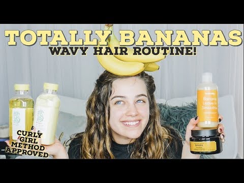 TOTALLY BANANAS WAVY HAIR ROUTINE || Curly Girl Method Friendly!