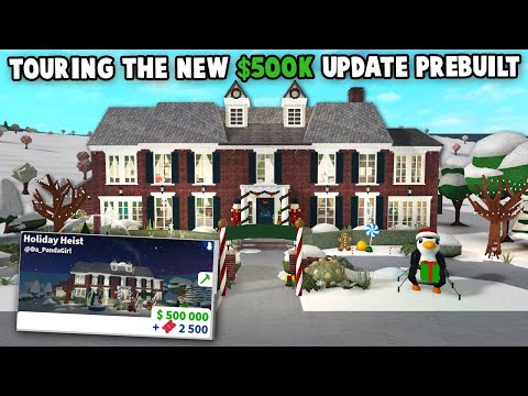 TOURING the NEW $500K BLOXBURG CHRISTMAS HOME ALONE PREBUILT HOUSE...