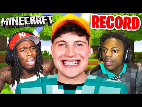 🔴Beating IShowSpeed and Kai Cenat's RECORD! 🔴MINECRAFT HARDCORE SPEED RUN!