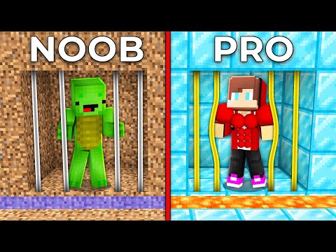 JJ's RICH PRO vs Mikey POOR NOOB Prison Battle in Minecraft Maizen!