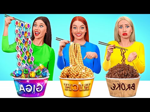 Rich vs Broke vs Giga Rich Food Challenge | Fantastic Food Hacks by TeenDO Challenge