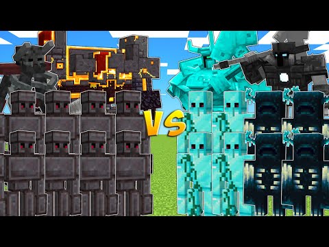 NETHERITE vs DIAMOND & WARDEN ARMY