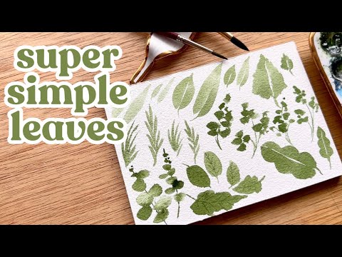 8 watercolor leaves that are super simple!