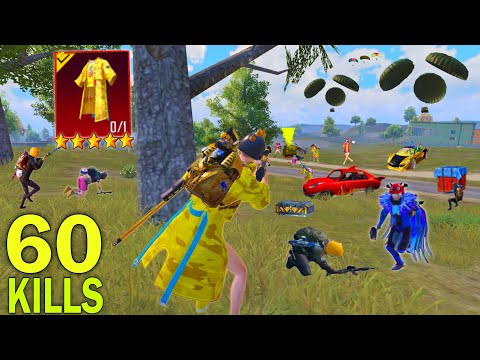 60 Solo KILLS!!😱 MY NEW SEASON BEST GAMEPLAY in PUBG MOBILE🔥