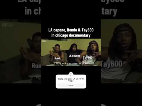 Throwback of LA capone Tay 600 and Rondo ￼￼Chicago #violenceprevention #gangmember #chicago