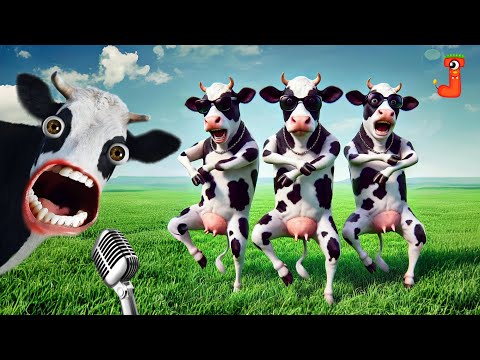 FUNNY COW DANCE 4 │ Cow Song & Cow Videos 2024 | Cow music | funny dancing cow | amba | hamba | goru