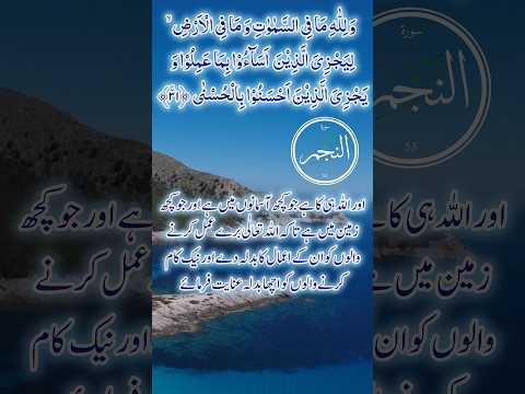 surah alnajm ayet 31 (with urdu translation) recetator abu ubaidah #shorts