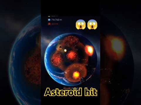 earth hit by asteroid 🤯😱 #shorts #earth #asteroid #space #planet #highalert