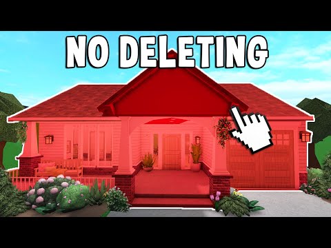 BUILDING A BLOXBURG HOUSE BUT I CANT DELETE ANYTHING