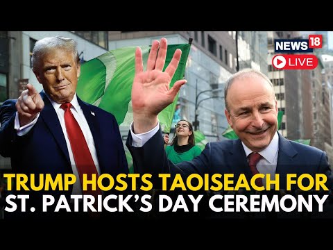 Trump Irish PM Meeting LIVE | Trump And Martin Participate In A St. Patrick's Day Reception | N18G