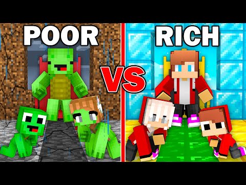 Mikey POOR vs JJ RICH King Survival Battle in Minecraft (Maizen)