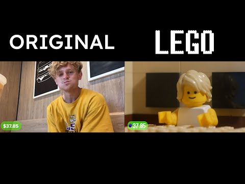 I Survived on $0.01 for 30 Days But it's LEGO (Side-by-Side Comparison)