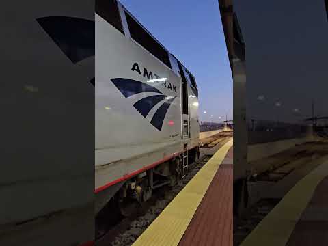 Heartland Flyer backing into Fort Worth Central Station 12-14-24