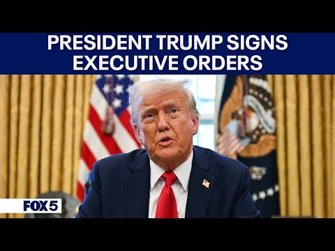 LIVE: President Donald Trump signs Executive Order pausing tariffs on USMCA-compliant imports