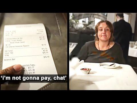 Streamer Takes Homeless Woman On A Date, Then Leaves When The Bill Arrives...