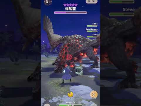 モンハンnow バゼルギウスイベント 10星 4人用ハンマー 爆鱗竜 爆鱗龍 カオスラッシュ #mhn #monsterhunternow