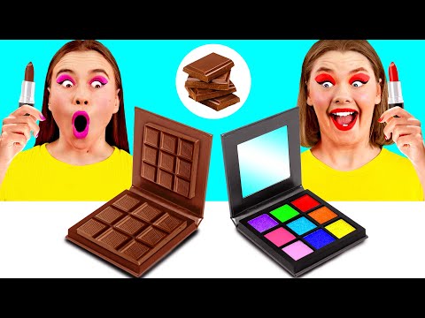 Real Food vs Chocolate Food Challenge | Funny Situations by BaRaFun Gold Challenge