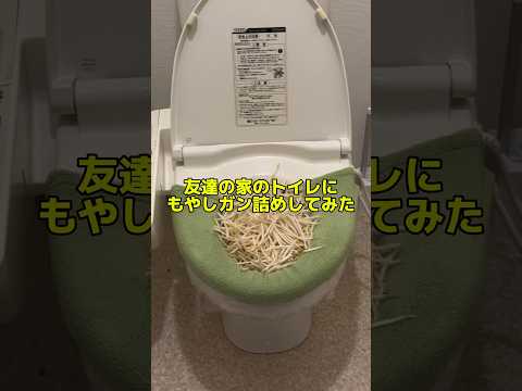 友達の家のトイレにもやしガン詰めしてみた #オセロ