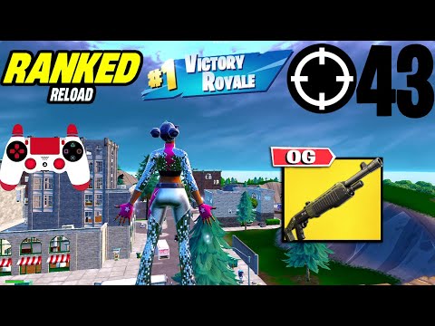 43 Elimination Solos "UNREAL Ranked RELOAD” Gameplay Wins (Fortnite Chapter 6 PS4 Controller)