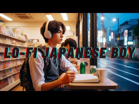 It started to rain outside - Lo-fi hip-hop study session 📚 lofi japanese boy