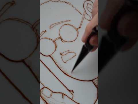 【サカモトデイズ】チョコペンで「坂本太郎」描いてみた draw Taro sakamoto with chocolate pen #shorts #sakamotodays