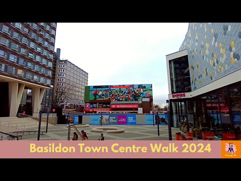 Basildon Town Centre 2024 | Here We Go Walks | 4K HD