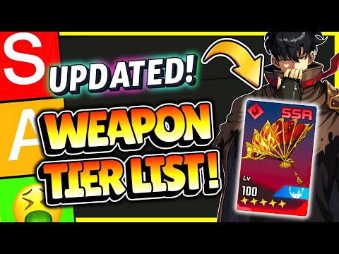 UPDATED JINWOO WEAPON TIER LIST! FIRE FAN NEW BEST WEAPON?! [Solo Leveling: Arise]