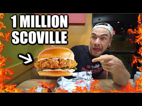 WORLD'S SPICIEST POPEYES CHICKEN SANDWICH CHALLENGE | Joel Hansen