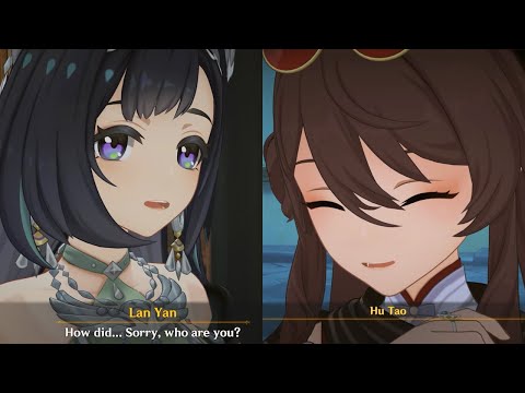 Lan Yan didn't realize she's talking to Hu Tao.. (Lantern Rite 2025 Cutscene)