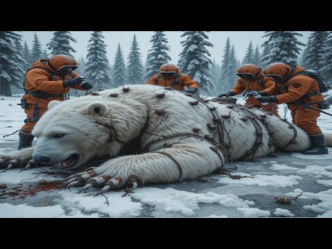 Heartwarming rescue of polar bear mom by volunteers in harsh Arctic.