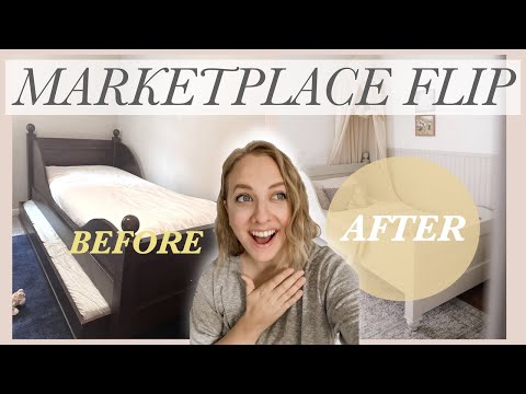 HOW TO: MARKET PLACE FURNITURE FLIP - bed frame makeover