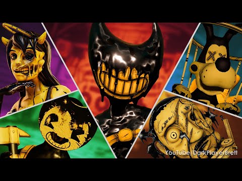 Bendy and the Ink Machine - All Bosses (With Cutscenes) [4K 60FPS]