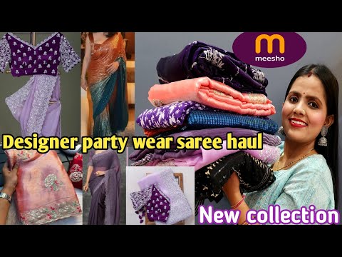 New Designer Saree Meesho Haul 🌟 || Trending Saree Review | Meesho Saree Collection