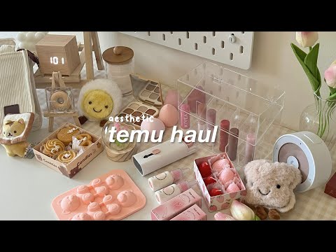 huge aesthetic temu haul 🍞| makeup, room decor, useful items