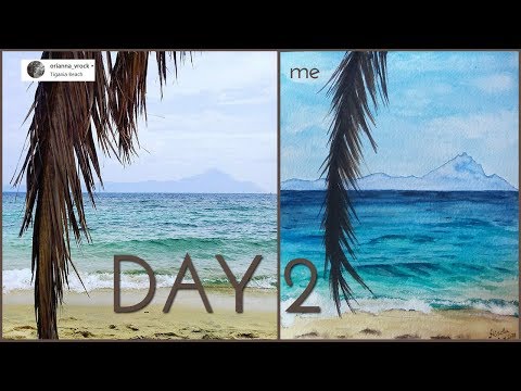 Watercolor Painting: Ocean | Speedpainting - INSTA APRIL | Day 2