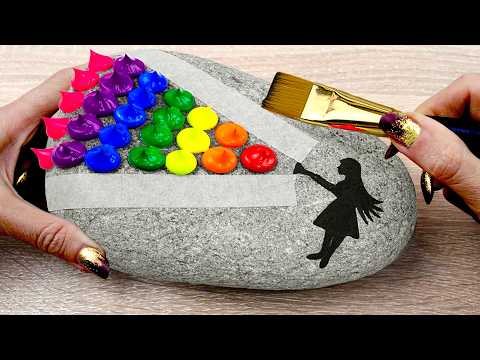 1.5 HOURS Stone Painting BEST Compilation｜Satisfying & Relaxing ASMR Acrylic Painting