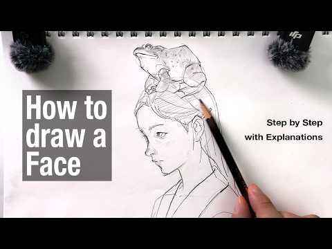 How to draw a Face Step by step (with explanations)