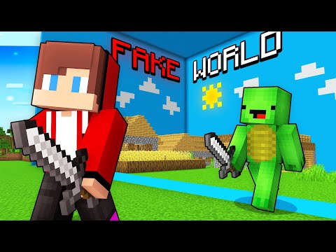 Can Mikey and JJ Escape The Fake World in Minecraft? (Maizen)