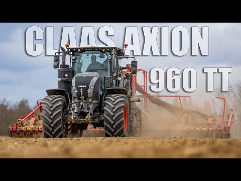 Claas Axion 960 TT and Väderstad Spirit 800S | Sowing barley 🌾🌾