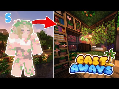 Cottagecore Island Decorating on Castaways SMP 🏝️ Castaways Modded SMP Episode 5