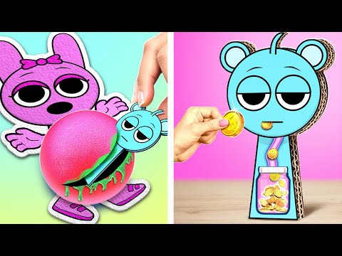 Cardboard SPRUNKI DIY Games 🔥*Super Easy Paper And Cardboard Crafts For You*