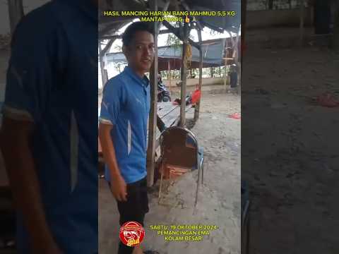 HASIL MANCING HARIAN DI PEMANCINGAN EMA, BANG MAHMUD BAWA PULANG 5,5 KG