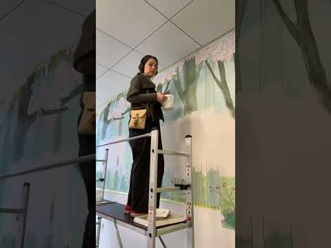 Time lapse of mural painting by Shanarama at Finchley Church End Library #children