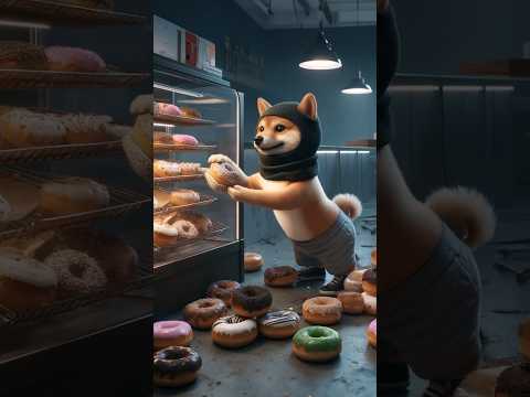 Cute puppy wanted a donut but got kicked out....😓😅#dog #cute #funnyvideo