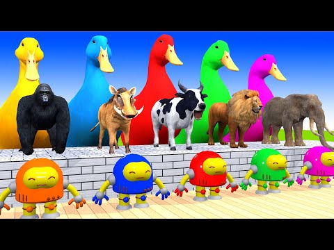 5 Giant Duck, Monkey, Piglet, chicken, dog, mammoth,tiger, Sheep, Transfiguration funny animal 2023