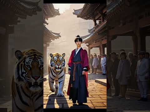 Mysterious Tiger with teh warrior #funny #animalart #tiger