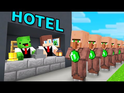 JJ and Mikey Opened HOTEL in Minecraft - Maizen