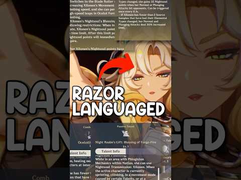 XILONEN’S KIT but it’s RAZOR LANGUAGE.